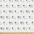 thumbnail image 1 of Ambesonne Sheep Fabric by the Yard Upholstery, Continuous Fluffy Animals, 2 Yards, Ceil Blue Off White, 1 of 4