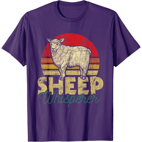 Sheep Whisperer Flock Herd Farmer Homestead Softstyle Unisex T-Shirt,Purple Color,Size 3T