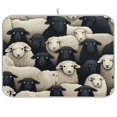 thumbnail image 1 of Sheep White Black Dish Drying Mat Dish Drainer Rack Mats Water Absorbent Non-Slip Easy Clean Heat Resistant for Kitchen Counter, 1 of 8