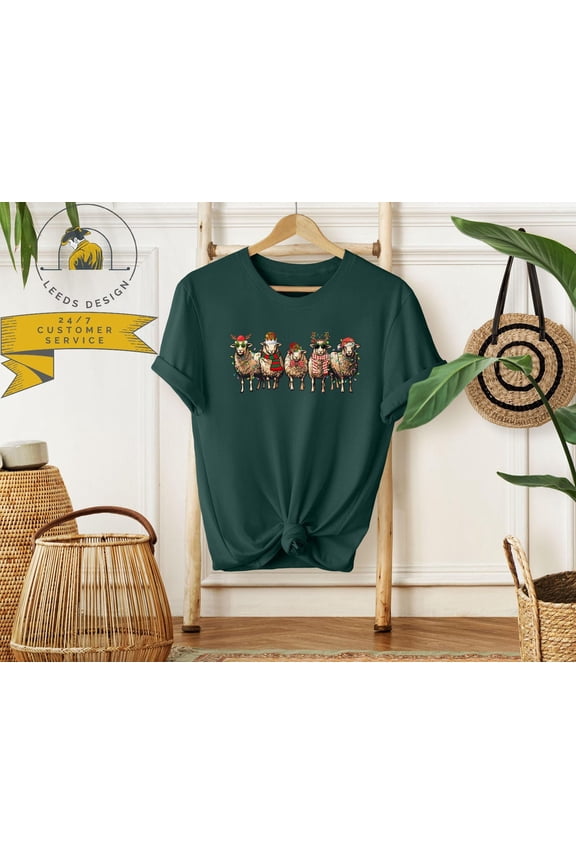 Sheep Winter Occasion Lights Shirt | Winter Occasion Sweater | Winter Occasion Farm Animals Shirt | Sheep Lover Winter Occasion Shirt | Sheep Sweatshirt, Full Size S-5XL