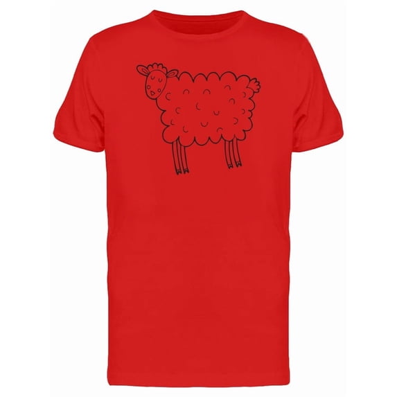 Sheep With Fluffy Body Tee Men's -Image by Shutterstock
