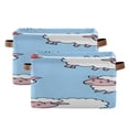 thumbnail image 1 of Sheep and Strawberries Square Storage Bins with Handles Collapsible Containing Box 2 Packs, 1 of 9