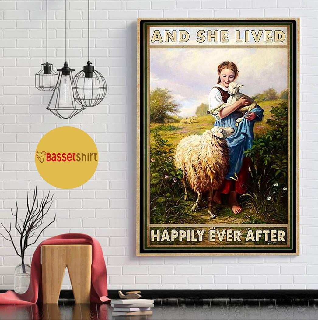 Sheep and she lived happily ever after poster 24 x 36 Inch Poster ...