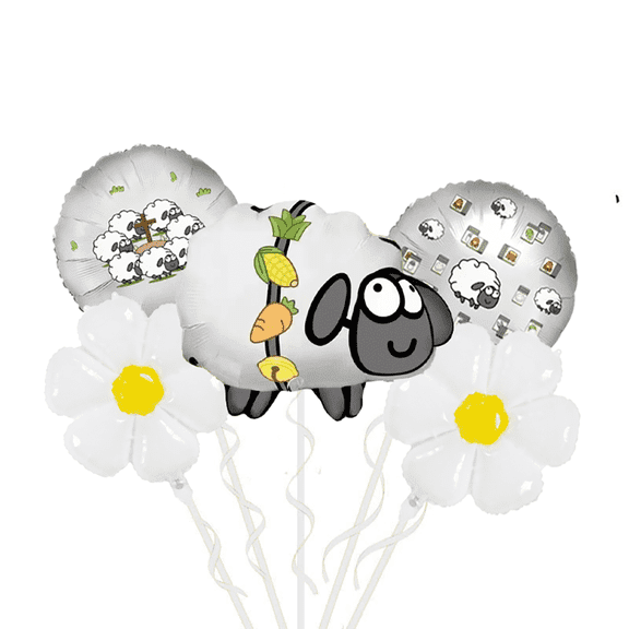 Sheep daisy balloon set for party decoration or children's birthday toy balloon.