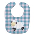 thumbnail image 1 of Sheep on Blue Gingham Baby Bib, 1 of 3