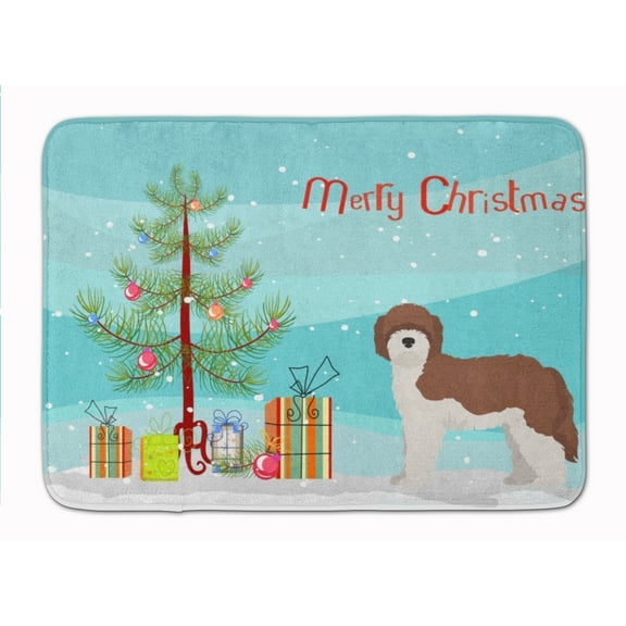 Sheepadoodle Christmas Tree Machine Washable Memory Foam Mat