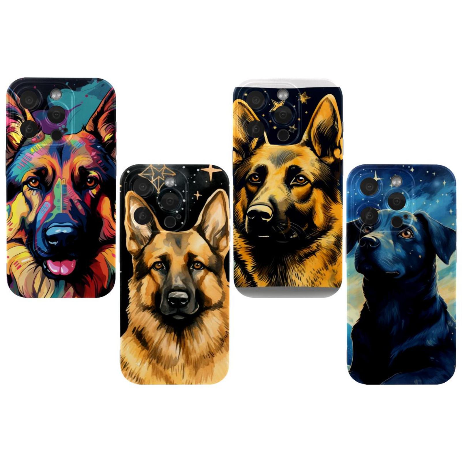Sheepdog Pattern 4 Pack Printed TPU Soft Shell NonYellowing Shockproof