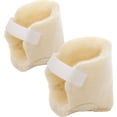 thumbnail image 1 of Essential Medical Supply Sheepette Synthetic Sheepskin Heel Protectors - Universal Fit, 1 Pair, 1 of 5