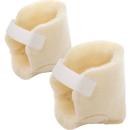 Essential Medical Supply Sheepette Synthetic Sheepskin Heel Protectors - Universal Fit, 1 Pair