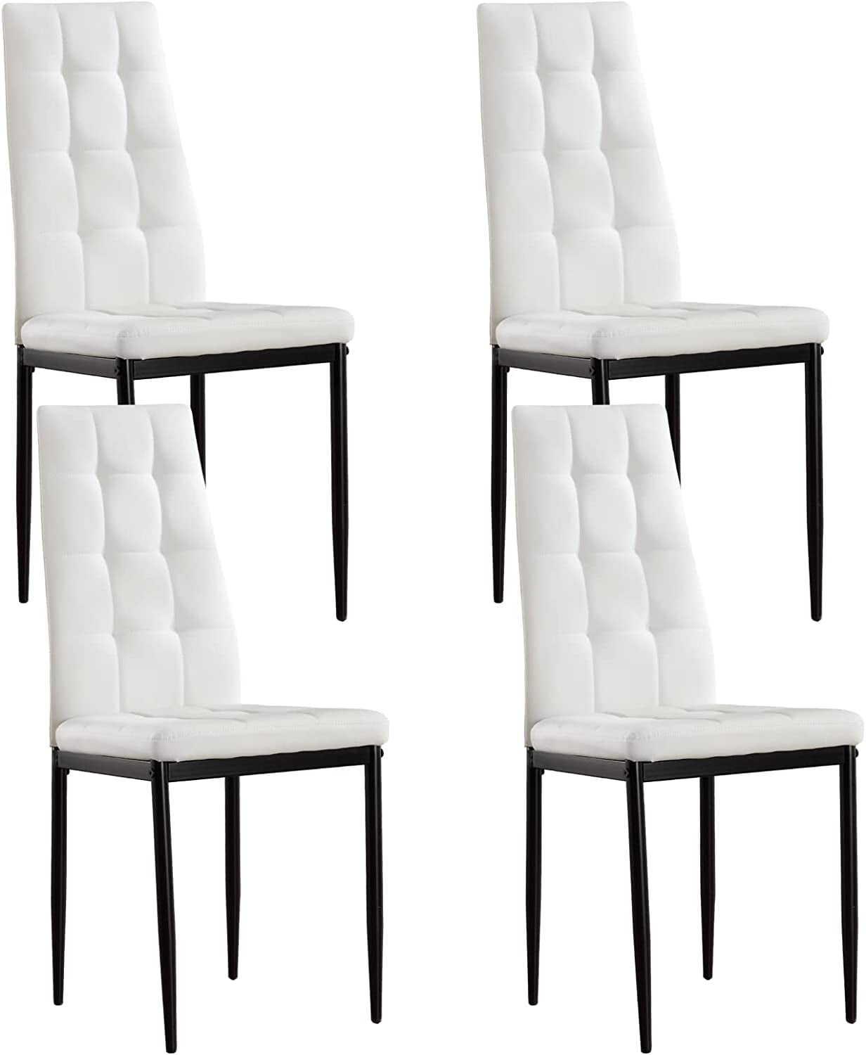 Sheepping Dining Chairs Set of 4, Faux Leather Dining Room Chairs, High