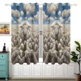 thumbnail image 1 of Sheeps Sky Clouds Curtains Black Out Curtains for Sliding Glass Doors Bedroom Living Room Bathroom 2 Panels Set, 1 of 5