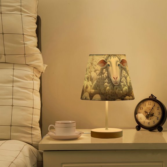 Sheeps Sky Clouds LED Desk Lamp Table Lamp USB Bedside Nightstand Small Lamp for Bedroom Living Room Kids Room