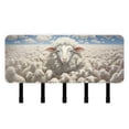 thumbnail image 1 of Sheeps Sky Clouds Mail Holder Organizer Wall Mount with Shelf Key Holder Key Rack with 5 Key Hooks for Wall Decorative, 1 of 6