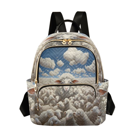 Sheeps Sky Clouds Travel Laptop Backpack Casual Daypack Lightweight Bookbag Compartment for Business