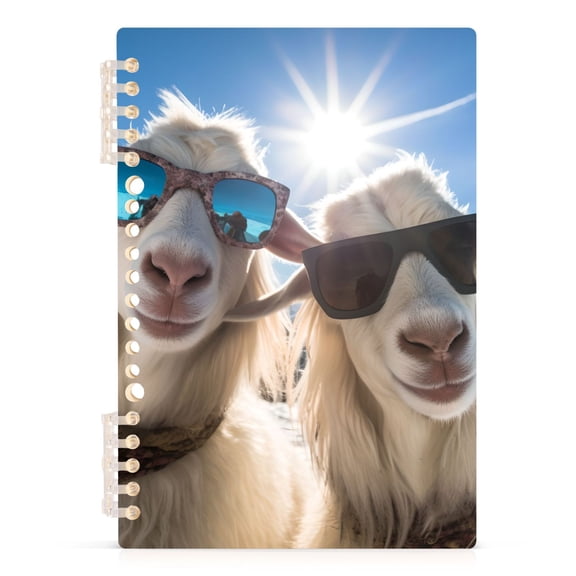 Sheeps with Glasses Spiral Journal Notebook College Ruled Notebook 8.3" x 5.7" A5 Lined Thick Paper Page