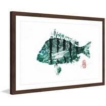 "Sheepshead in Green" Framed Painting Print