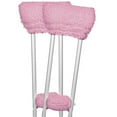 thumbnail image 1 of Vive Sheepskin Crutch Pads & Hand Grips – Comfortable, Breathable, Machine-Washable Crutch Covers – Premium Latex-Free Padding for Armpits & Hands, Pink, 1 of 9