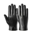 thumbnail image 1 of Sheepskin Gloves, for Men Genuine Leather Touch Screen Mittens Driving Riding ,Flexible and Comfortable, 1 of 6