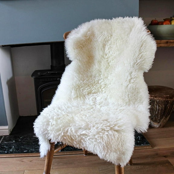 Sheepskin Natural Fluffy Fur Rug Genuine Luxuxry 2 x 3 Ivory White Sheep Skin Area Rug