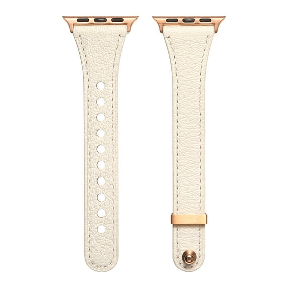 Sheepskin Strap for Apple Watch 10 Band 46mm 42mm 41mm 45mm 40mm 44mm Slim Leather Women Bracelet for iWAtch Series 8 7 se 6 5 Belt (off white,Series10 42mm)