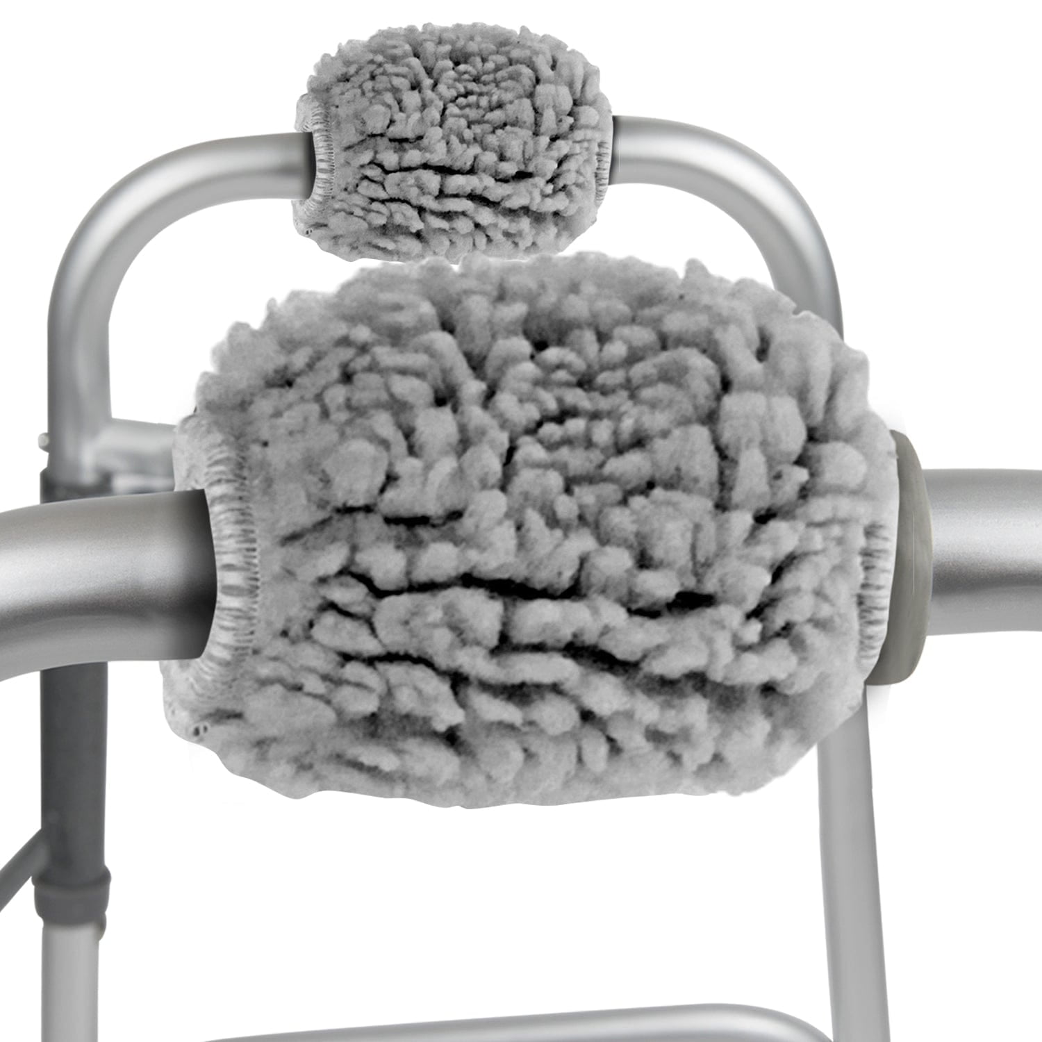 Vive Sheepskin Walker Grips, Soft Cushion Handle for Walkers or
