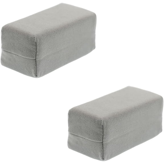 Sheepskin microfiber applicator pad, multifunctional ceramic spray coating sponge pad, car paint, metal, plastic trim car detail wiping sponge, for waxing, sealant, other conditioners (2-pack)