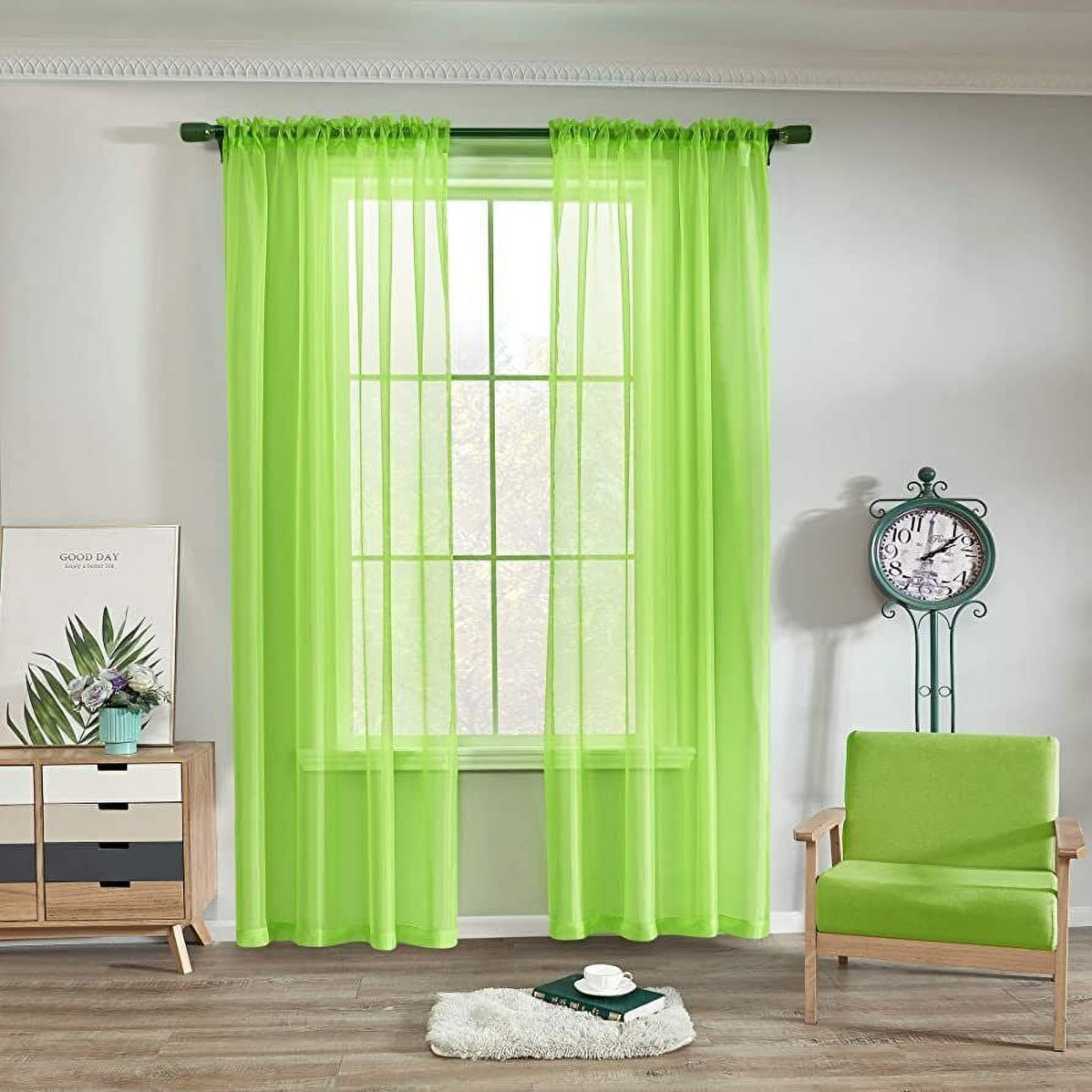 Sheer 2Pc Window Treatments Curtain Panels 84