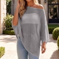 thumbnail image 1 of Sheer Beach Cover Ups for Women Solid-Colo Loose Fit Through Asymmetrical Knit Poncho Tops Beach Lightweight Sun Tunic Top(Grey.), 1 of 4