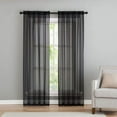 thumbnail image 1 of Sheer Black Curtain Panels Living-Room 78.7 inch Long Window Drapes for Bedroom Set of 2, 1 of 5