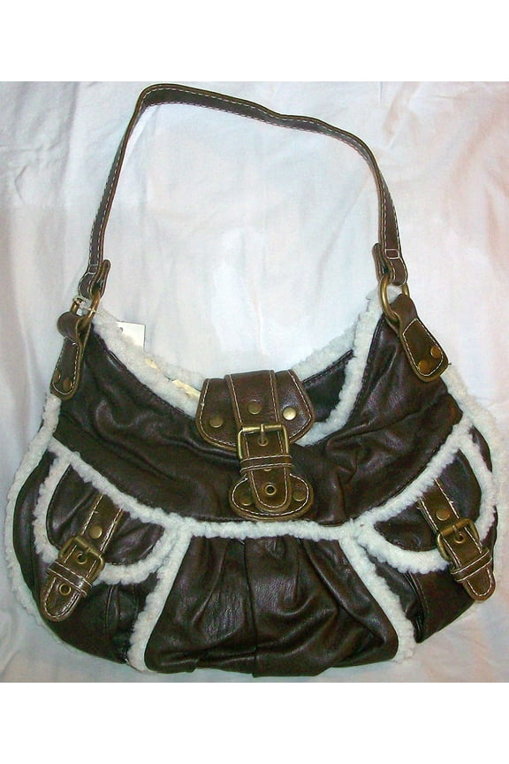 Sheer Bliss Brown Fake Leather Contemporary Girls Fashion Hand Bag New