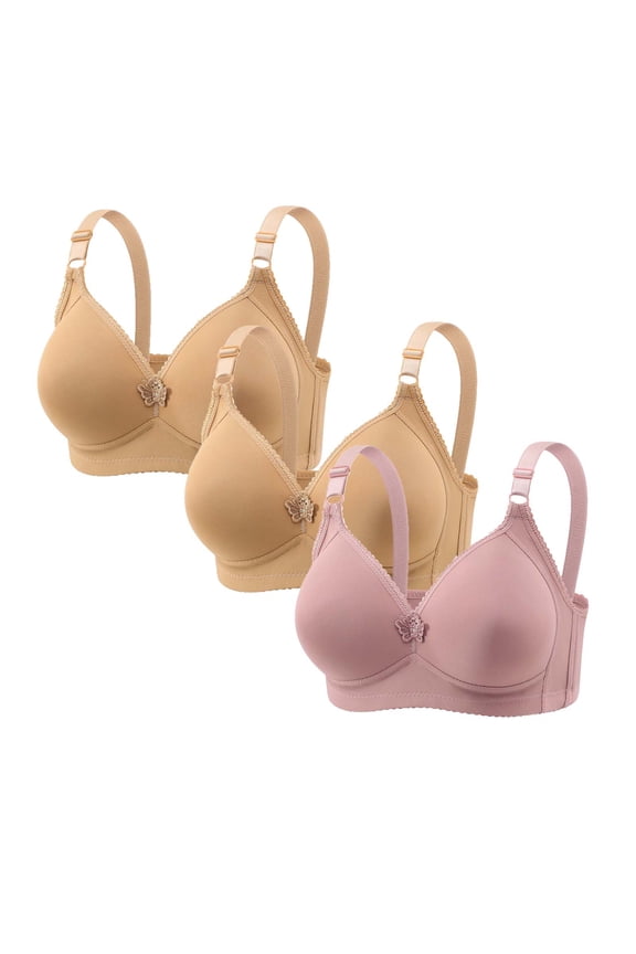 Sheer Bra Mesh See Through Unlined Thin Lace Underwire, 3PC Support Demi Plunge Bras