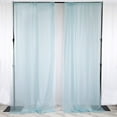 thumbnail image 1 of Sheer Chiffon Curtain Panel 58 Inch Wide Window Treatment Ice Blue, 1 of 2