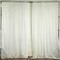 thumbnail image 1 of Sheer Chiffon Curtain Panel 58 Inch Wide Window Treatment Ivory, 1 of 2