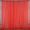 thumbnail image 1 of Sheer Chiffon Curtain Panel 58 Inch Wide Window Treatment Red, 1 of 1