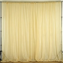 Sheer Chiffon Curtain Panel 58 Inch Wide Window Treatment Yellow