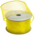thumbnail image 1 of Sheer Chiffon Ribbon Wired Edge, 2-1/2-Inch, 25 Yards, Daffodil, 1 of 1