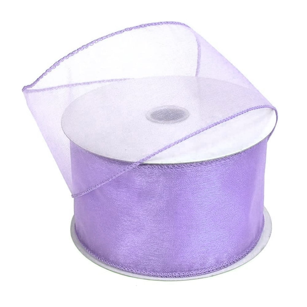 Sheer Chiffon Ribbon Wired Edge, 2-1/2-Inch, 25 Yards, Orchid - Walmart.com