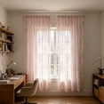 thumbnail image 1 of Sheer Curtain Floral Lace Window Curtain Rod Pocket - Semi-Sheer Light Filtering Curtain for Living Room Bedroom Home Decor - Soft French Style Floral Embroidery Curtain Panel 63x55 Inch 1 Panel, 1 of 6