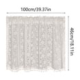 thumbnail image 1 of Sheer Curtain Lace Embroidery Sheer Curtain Semi-Sheer Window Panel with Rod Pocket for Door Window Treatment Home Decor Small Size Lace Curtain, 1 of 5