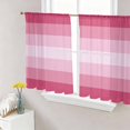 thumbnail image 1 of Sheer Curtain Panels Pink Rod Pocket Voile Window Curtains Gradient Stripes Modern Window Treatments Ligh Filtering Privacy Curtain Drapes for Bedroom Living Room 2 Panel Set 54 Inch Length, 1 of 9