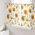 thumbnail image 1 of Sheer Curtain Panels Watercolor Sunflower Rod Pocket Voile Window Curtains Flowers Leaf Window Treatments Ligh Filtering Privacy Curtain Drapes for Bedroom Living Room 2 Panel Set 45 Inch Length, 1 of 9