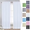 thumbnail image 1 of Sheer Curtain Window Panel - Solid Color Polyester, Light Filtering Semi-sheer Fabric, Rod Pocket Design for Living Room & Balcony, Topliu, 1 of 9