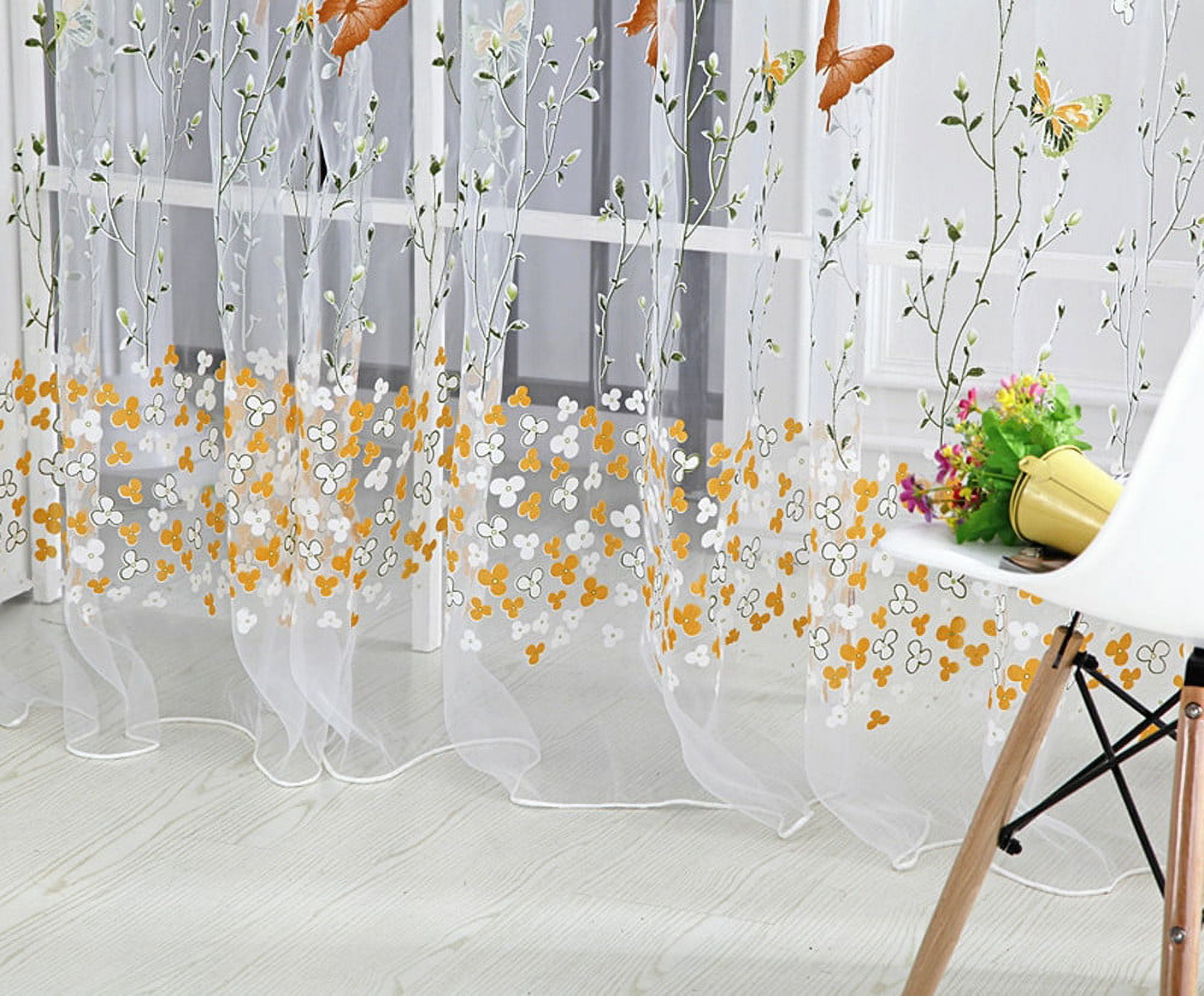 Sheer Curtain Window Voile Drape Valance 1Panel Fabric New