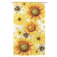 thumbnail image 1 of Sheer Curtains 108 Inches Long, Sunflower Semi Sheer Curtains Light Filtering Window Treatment, Yellow Floral Elegant Flowers Pastoral Privacy Voile Drapes for Living Room Bedroom 52x108 Inch, 1 of 7