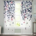 thumbnail image 1 of Sheer Curtains 108 inches Long, Blue Eucalyptus Leaves and Fruit Light Filtering Sheer Window Curtains Rod Pocket Voile Drapes for Bedroom Living Room, 52"W x 108"L 2 Panels, 1 of 7