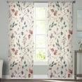 thumbnail image 1 of Sheer Curtains 108 inches Long, Fall Leaf Vintage Autumn Leaf Plant Light Filtering Sheer Window Curtains Rod Pocket Voile Drapes for Bedroom Living Room, 52"W x 108"L 2 Panels, 1 of 7