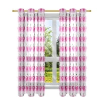 Sheer Curtains 2 Panels Set Grommet Drapes Window Treatments Light Filtering for Bedroom Living Room W42 x L63 Cherry with Gingham
