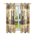 thumbnail image 1 of Sheer Curtains 2 Panels Set Grommet Drapes Window Treatments Light Filtering for Bedroom Living Room W42 x L63 Lovely Bears and Flower, 1 of 7