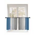 thumbnail image 1 of Sheer Curtains 2 Panels Set, Retro Farmhouse Blue and Gray Ombre Wood Grain Window Sheer Curtains for Living Room/Bedroom, Light Filtering Rod Pocket Voile Drapes, 52" W x 54" L, 1 of 7