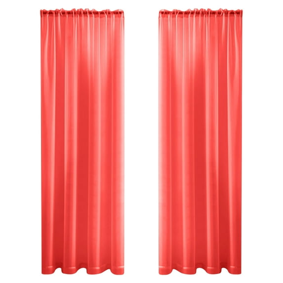 Sheer Curtains 2 Panels Set Semi Transparent Voile Window Drapes with Rod Pocket - Light Filtering Sheers for Bedroom Living Room Dining Room Wedding Party Backdrop Canopy Decor